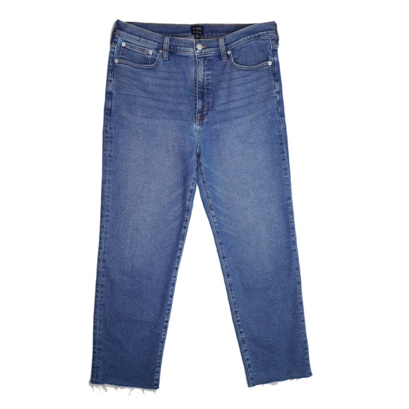 JCREW Size 31 Stovepipe Jeans with Cut Hem in Signature Stretch+ $118 CB351 - Picture 2 of 6